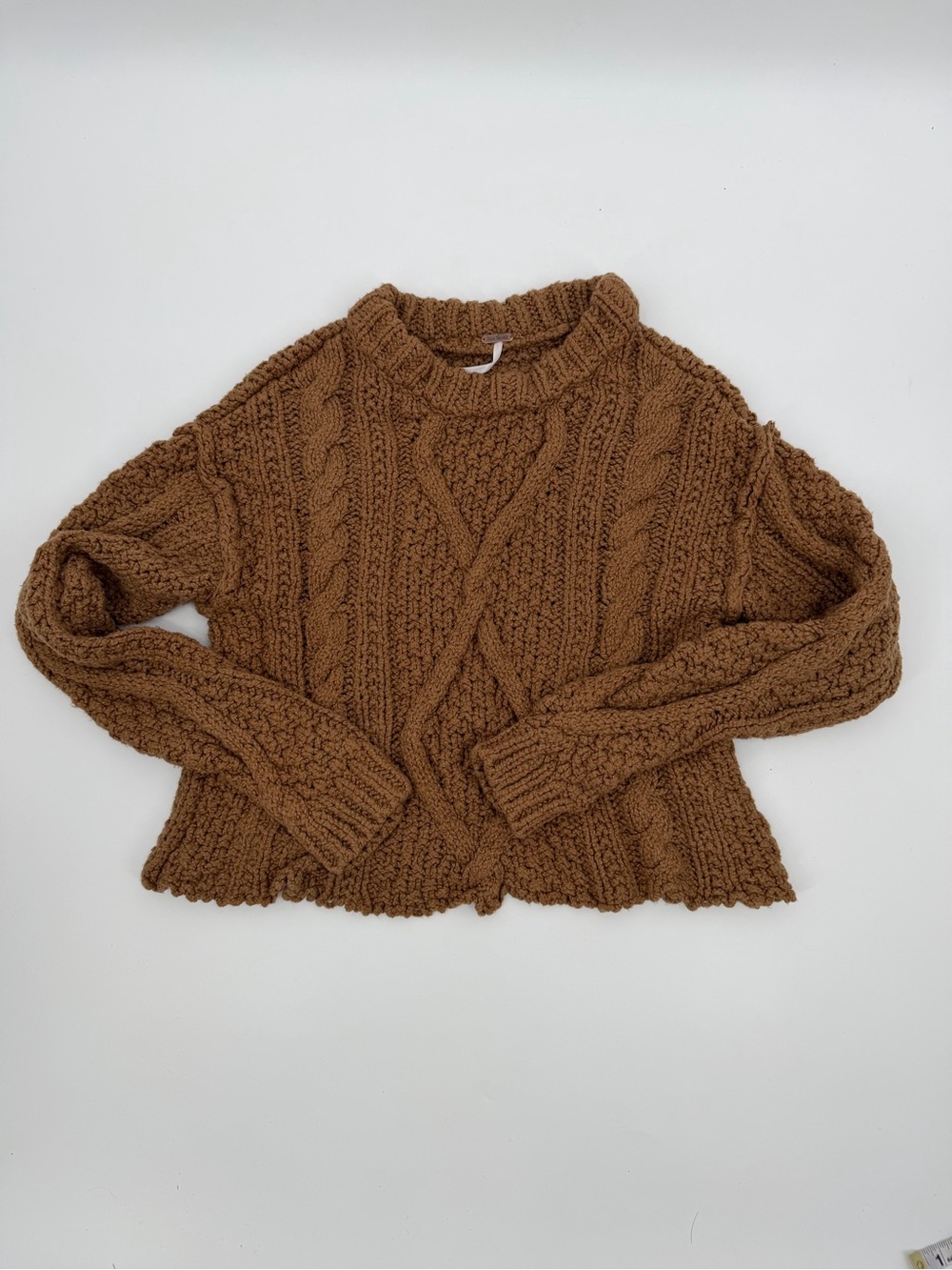 Free People Chunky Cable Knit Turtleneck Sweater XS